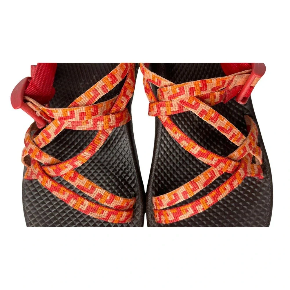 Girls Chaco ZX1 Ecotread Helix‎ Peach & Orange Sport Sandals Size 4